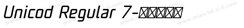 Unicod Regular 7字体转换